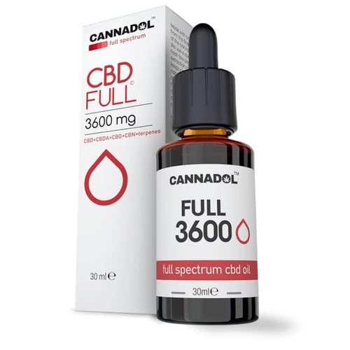 CANNADOL 3600mg CBD + CBDA olaj teljes spektrum 30ml