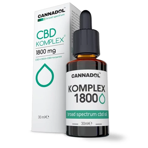 CANNADOL 1800mg CBD + CBG olaj  széles spektrum 30ml